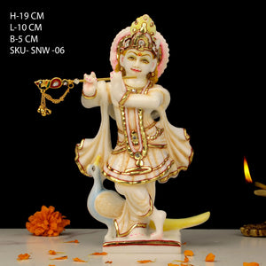 7"  Krishna Standing - Painted SNW06-7