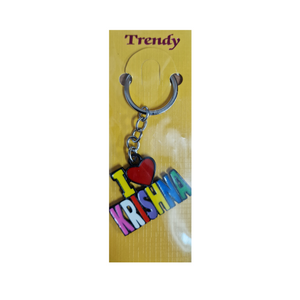 I Love Krishna Keychain