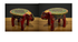 Wooden Elephant Stand Painted Half Brass