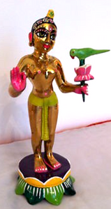 Vrinda Devi Tulsi Ma Brass Deity 7" Murti